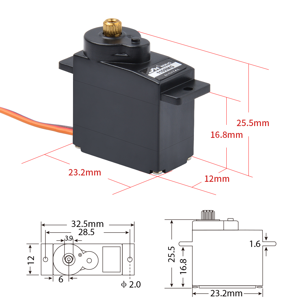 1/2/4 SZT. JX Servo PDI-1109MG – Rc Helicopter Servo recenzja i cena